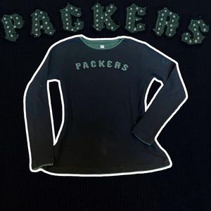 Officially licensed Green Bay packers women Y2K bedazzled long sleeve shirt